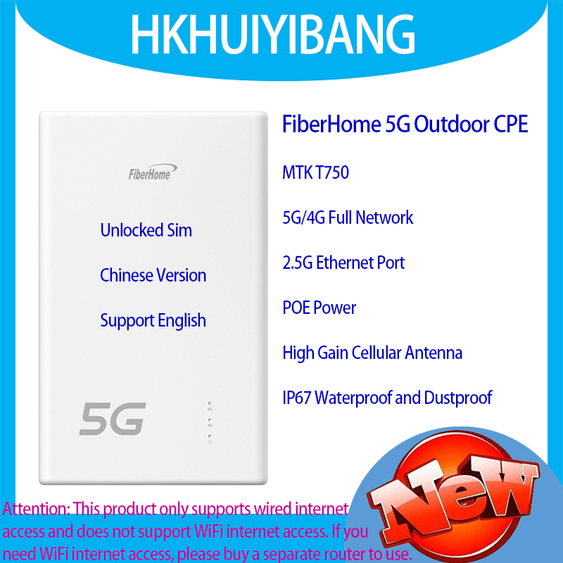 5G Cpe Router Outdoor - Unlocked FiberHome 5G Outdoor CPE LG6121D