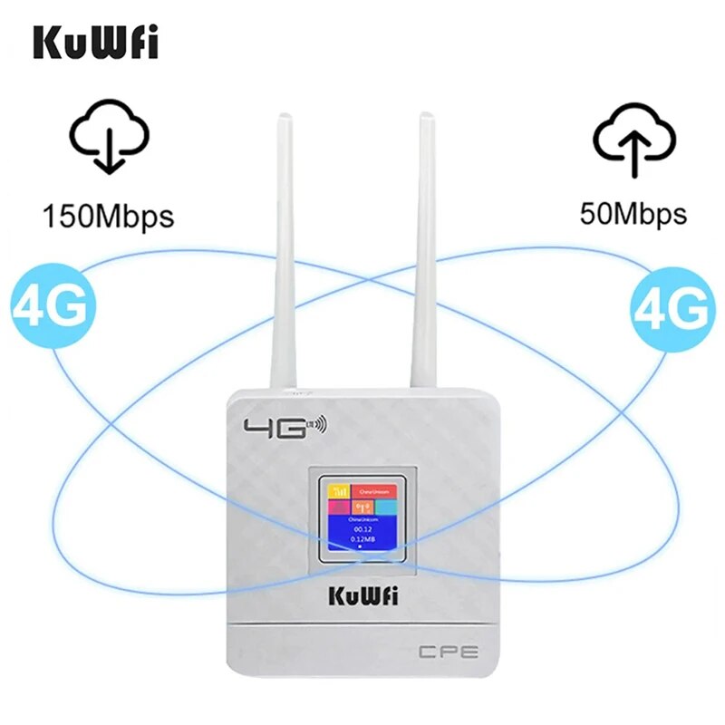 KuWFi Unlocked 4G LTE WiFi Rou - Industrial 4G Router Vpn ulasan dan harga