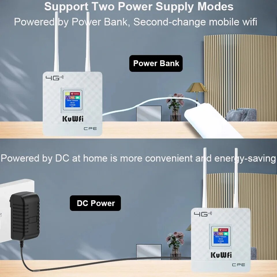 KuWFi Unlocked 4G LTE WiFi Rou - Industrial 4G Router Vpn ulasan dan harga