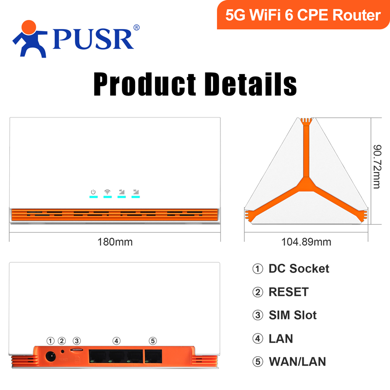 PUSR Global 4G/5G Dual Band Wi - 4G Router Sim Card Slot Gigabit ulasan dan harga