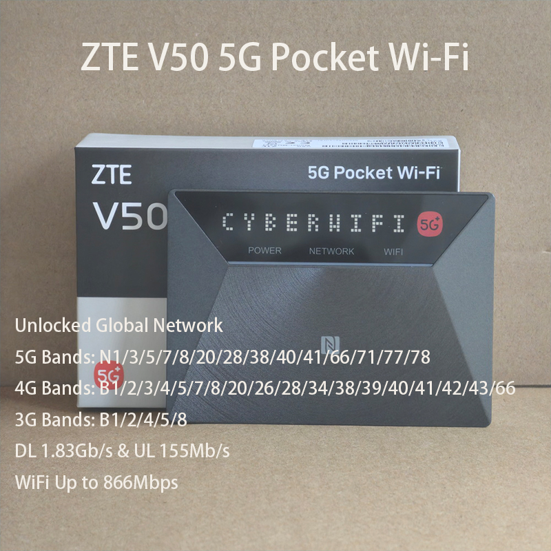 ZTE 5G Mobile WiFi V50 MU3351  - 4G Router Dual Band Wifi Ac1200 ulasan dan harga