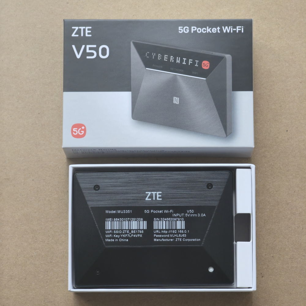 ZTE 5G Mobile WiFi V50 MU3351  - 4G Router Dual Band Wifi Ac1200 ulasan dan harga