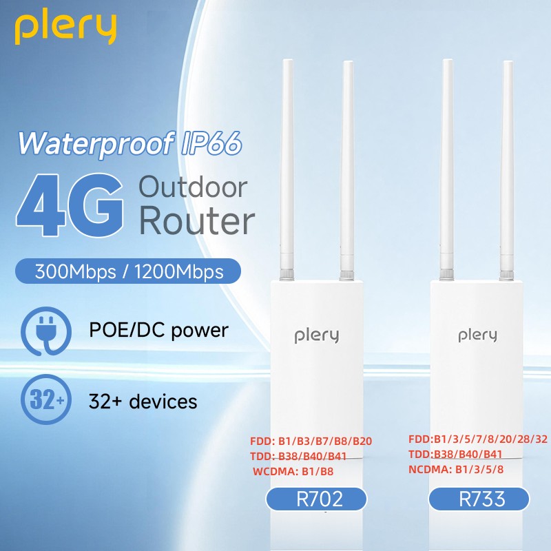 Plery 300Mbps+1200Mbps Outdoor - 4G Lte Router Outdoor Waterproof ulasan dan harga