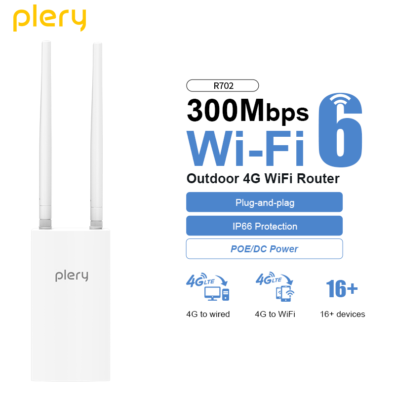 Plery 300Mbps+1200Mbps Outdoor - 4G Lte Router Outdoor Waterproof ulasan dan harga
