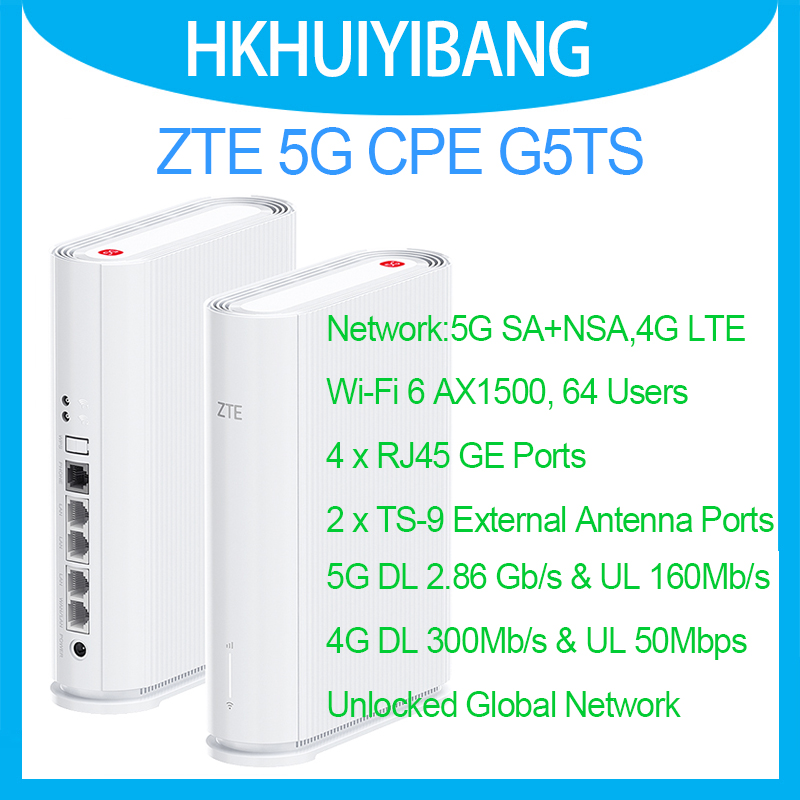 ZTE 5G CPE G5TS Dual Band Wi-F - 4G Lte Modem Cat6 External Antenna ulasan dan harga