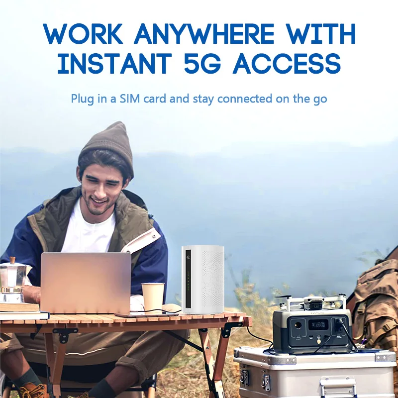 Best Seller Wireless WiFi6 802 - 4G Router Sim Card Slot Gigabit ulasan dan harga