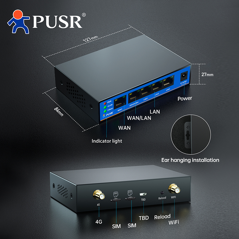 PUSR 4G LTE Industrial Router  - 4G Router Dual Sim Failover ulasan dan harga