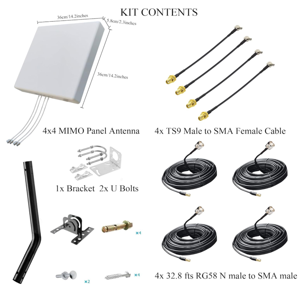 Outdoor Directional MIMO 4x4 P - Lte Antenna Mimo 4X4 Outdoor ulasan dan harga